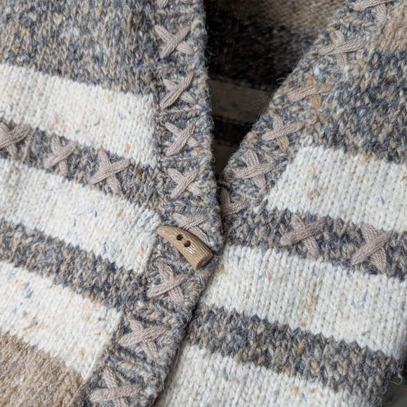 📼 Vintage RD L'equipe Tan, Cream & Gray Wool-blend Vest - Large - Picture 7 of 9